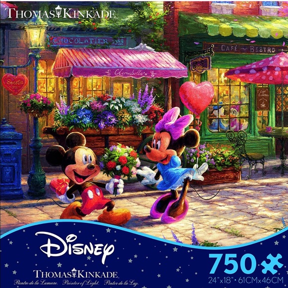Mickey & Minnie Sweetheart Café - 750 Piece Jigsaw Puzzle - Picture 1 of 1